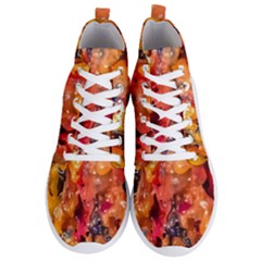 Multicolored Melted Wax Texture Men s Lightweight High Top Sneakers by dflcprintsclothing