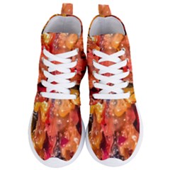 Multicolored Melted Wax Texture Women s Lightweight High Top Sneakers by dflcprintsclothing