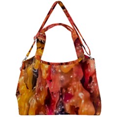 Multicolored Melted Wax Texture Double Compartment Shoulder Bag by dflcprintsclothing