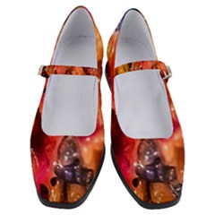 Multicolored Melted Wax Texture Women s Mary Jane Shoes by dflcprintsclothing