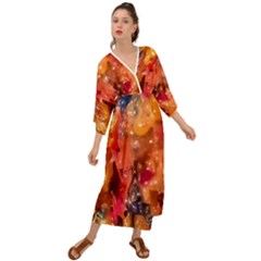 Multicolored Melted Wax Texture Grecian Style  Maxi Dress by dflcprintsclothing