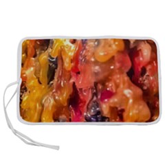 Multicolored Melted Wax Texture Pen Storage Case (l) by dflcprintsclothing