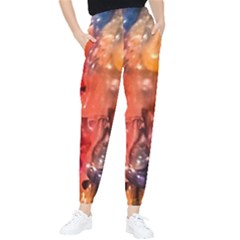 Multicolored Melted Wax Texture Tapered Pants by dflcprintsclothing