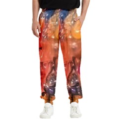 Multicolored Melted Wax Texture Men s Elastic Waist Pants by dflcprintsclothing