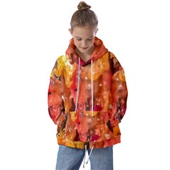 Multicolored Melted Wax Texture Kids  Oversized Hoodie by dflcprintsclothing