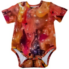 Multicolored Melted Wax Texture Baby Short Sleeve Bodysuit by dflcprintsclothing