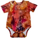 Multicolored Melted Wax Texture Baby Short Sleeve Bodysuit View1