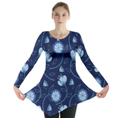 Flower Long Sleeve Tunic  by zappwaits