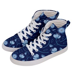 Flower Men s Hi-top Skate Sneakers by zappwaits