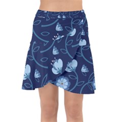 Flower Wrap Front Skirt by zappwaits