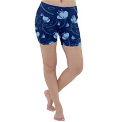 Flower Lightweight Velour Yoga Shorts by zappwaits