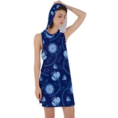 Flower Racer Back Hoodie Dress by zappwaits