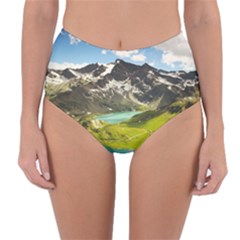 Aerial View Of Mountain And Body Of Water Reversible High-waist Bikini Bottoms by danenraven