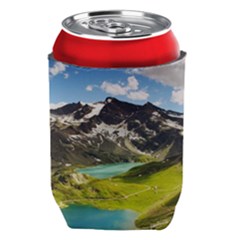 Aerial View Of Mountain And Body Of Water Can Holder by danenraven