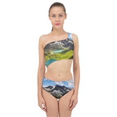 Aerial View Of Mountain And Body Of Water Spliced Up Two Piece Swimsuit by danenraven