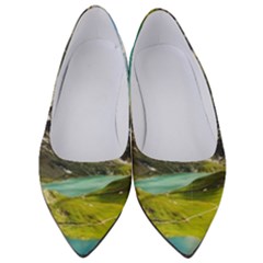 Aerial View Of Mountain And Body Of Water Women s Low Heels by danenraven