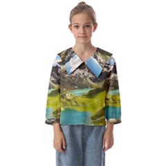 Aerial View Of Mountain And Body Of Water Kids  Sailor Shirt