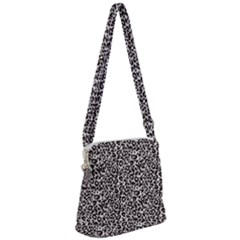 Black Cheetah Skin Zipper Messenger Bag by Sparkle