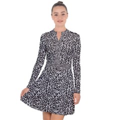 Black Cheetah Skin Long Sleeve Panel Dress by Sparkle