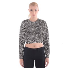 Black Cheetah Skin Cropped Sweatshirt by Sparkle