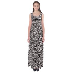 Black Cheetah Skin Empire Waist Maxi Dress by Sparkle