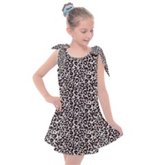 Black Cheetah Skin Kids  Tie Up Tunic Dress by Sparkle