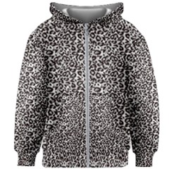 Black Cheetah Skin Kids  Zipper Hoodie Without Drawstring