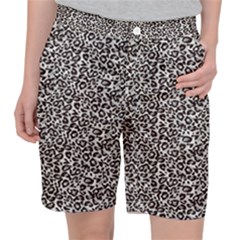 Black Cheetah Skin Pocket Shorts by Sparkle