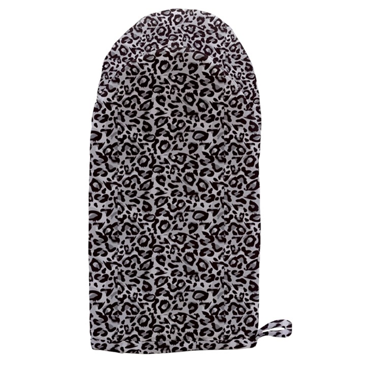 Black Cheetah Skin Microwave Oven Glove