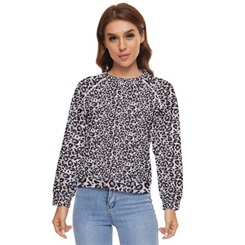 Black Cheetah Skin Women s Long Sleeve Raglan Tee by Sparkle