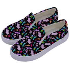 Retro Arrows Kids  Canvas Slip Ons by Sparkle