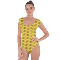 Pattern Short Sleeve Leotard  by Sparkle