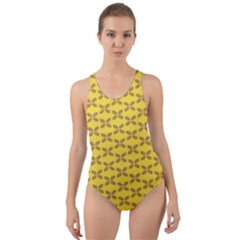 Pattern Cut-Out Back One Piece Swimsuit