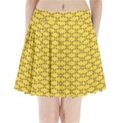 Pattern Pleated Mini Skirt