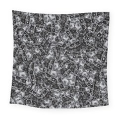 Creepy Head Mask Motif Random Pattern Square Tapestry (large) by dflcprintsclothing