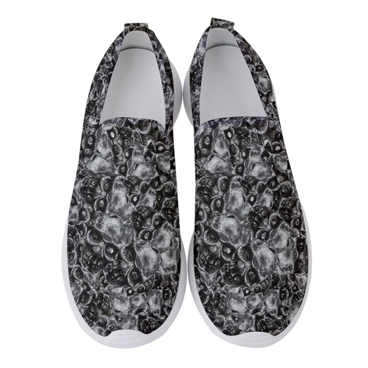 Creepy Head Mask Motif Random Pattern Women s Slip On Sneakers