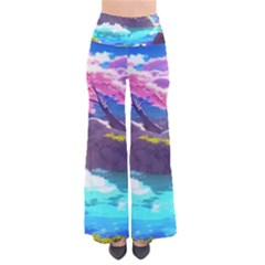 Fantasy Japan Mountains Cherry Blossoms Nature So Vintage Palazzo Pants by Uceng