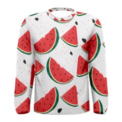 Watermelon Seamless Pattern Men s Long Sleeve Tee