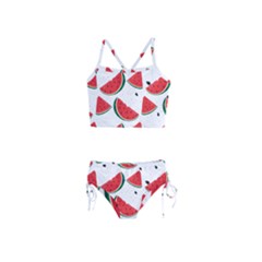 Watermelon Seamless Pattern Girls  Tankini Swimsuit