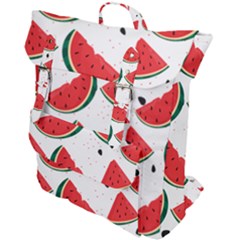 Watermelon Seamless Pattern Buckle Up Backpack by Jancukart