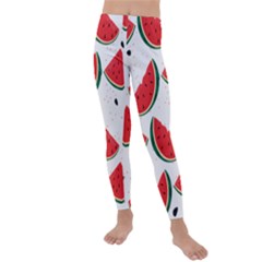 Watermelon Seamless Pattern Kids  Lightweight Velour Leggings