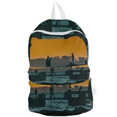 River Breakwater Sunset, Montevideo, Uruguay Foldable Lightweight Backpack by dflcprintsclothing