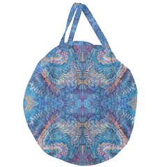 Marbling Blend Repeats Giant Round Zipper Tote by kaleidomarblingart