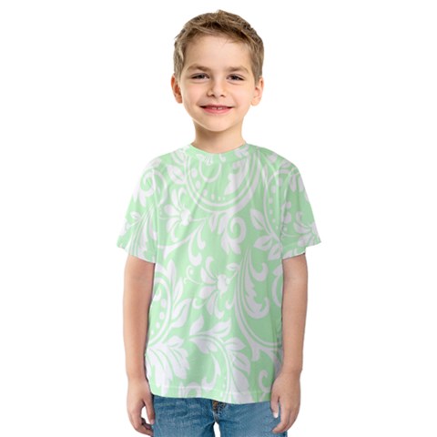 Clean Ornament Tribal Flowers  Kids  Sport Mesh Tee by ConteMonfrey