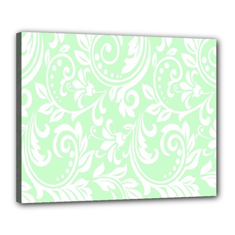 Clean Ornament Tribal Flowers  Canvas 20  X 16  (stretched) by ConteMonfrey