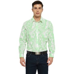 Clean Ornament Tribal Flowers  Men s Long Sleeve  Shirt by ConteMonfrey