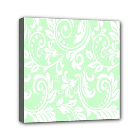 Clean Ornament Tribal Flowers  Mini Canvas 6  X 6  (stretched) by ConteMonfrey