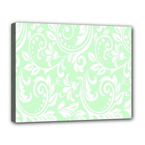 Clean Ornament Tribal Flowers  Canvas 14  X 11  (stretched) by ConteMonfrey