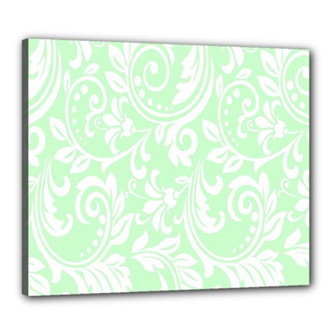 Clean Ornament Tribal Flowers  Canvas 24  X 20  (stretched) by ConteMonfrey