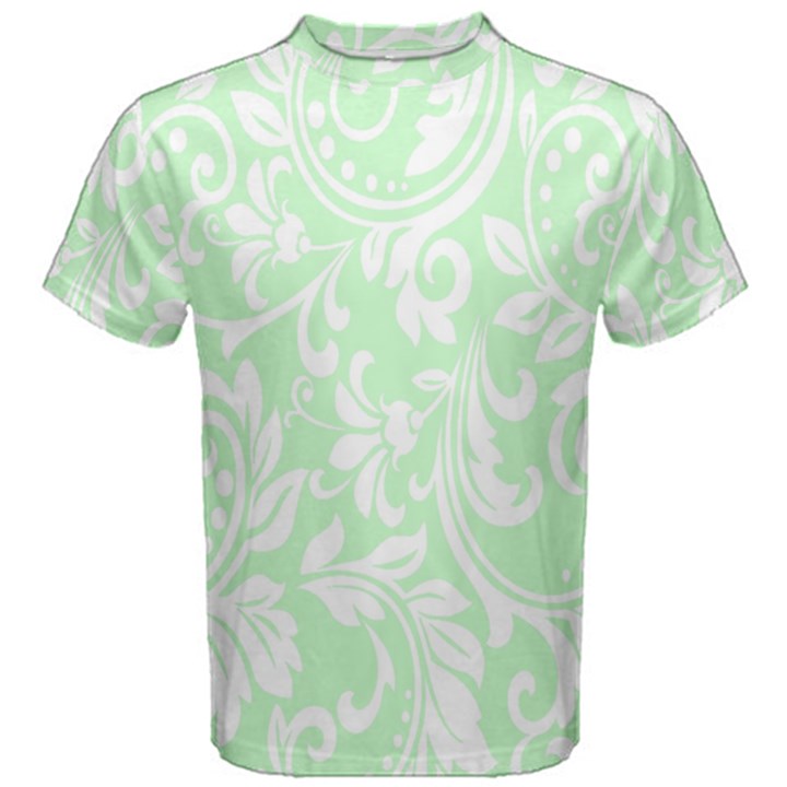 Clean Ornament Tribal Flowers  Men s Cotton Tee